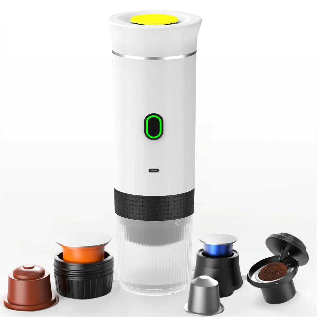 Cafetera Expresó TikCoffee® Portátil Capsulas 3 en 1 Compatible con Nespresso Dolce Gusto y Café Molido