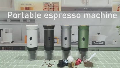 Cafetera Expresó TikCoffee® Portátil Capsulas 3 en 1 Compatible con Nespresso Dolce Gusto y Café Molido
